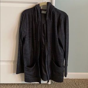 Athleta charcoal grey full zip